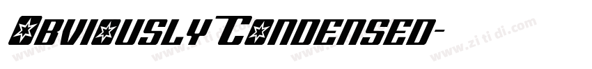 Obviously Condensed字体转换